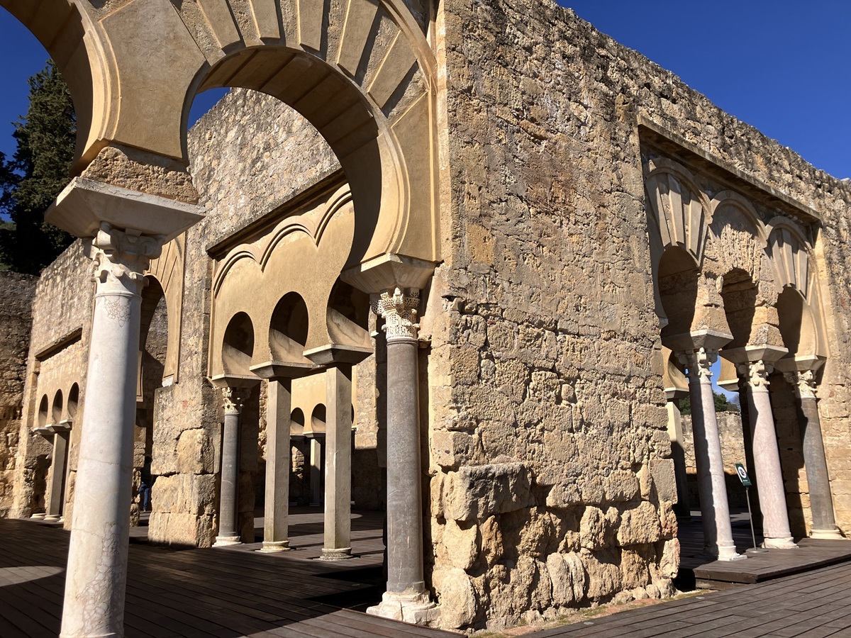 Arches and columns at Medina Azahara near Córdoba